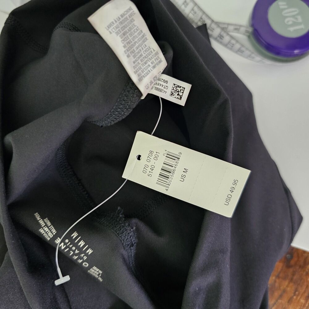 Offline By Aerie The Hugger Legging Hi-Rise Split Hem Black Size Medium - Picture 12 of 12